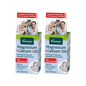 KNEIPP Magnesium+Calcium Tabletten Doppelpackung (2x 150St)