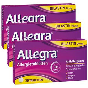 Allegra® - schnell bei Heuschnupfen & ganzjährigen Allergien (3x20St)