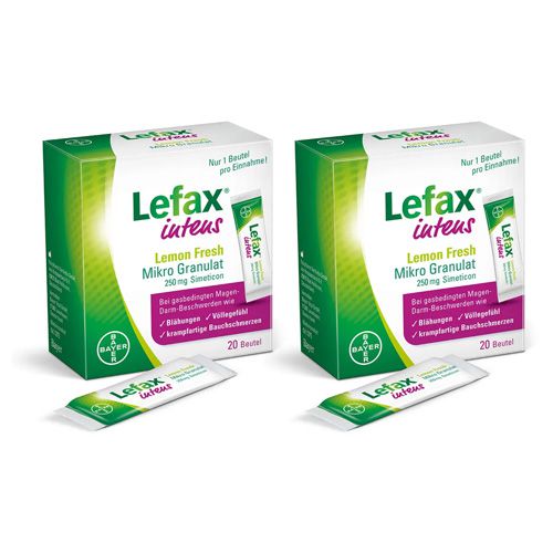 LEFAX intens Lemon Fresh Mikro Granul.250 mg Sim. Set (2x20St)