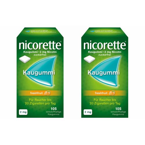 NICORETTE Kaugummi 2 mg freshfruit Set (2x 105)