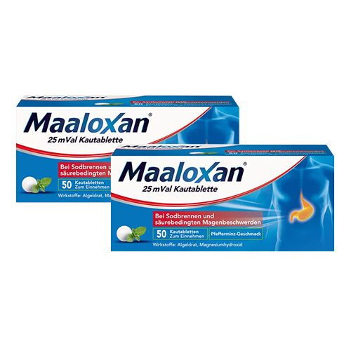 MAALOXAN 25 mVal Kautabletten Doppelpackung (2x 50St)