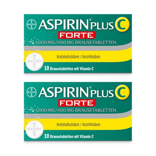 ASPIRIN plus C forte 800 mg/480 mg Brausetabletten Set (2x 10St)