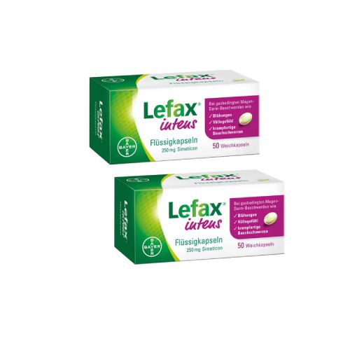 LEFAX intens Flüssigkapseln 250 mg Simeticon Set (2x 50St)