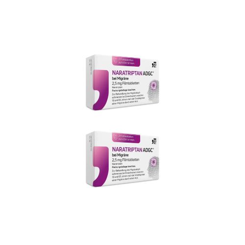 NARATRIPTAN ADGC bei Migräne 2,5 mg Filmtabletten Set (2x 2St)