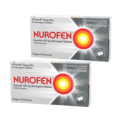 NUROFEN Ibuprofen 400 mg überzogene Tabletten Set (2x 24St)