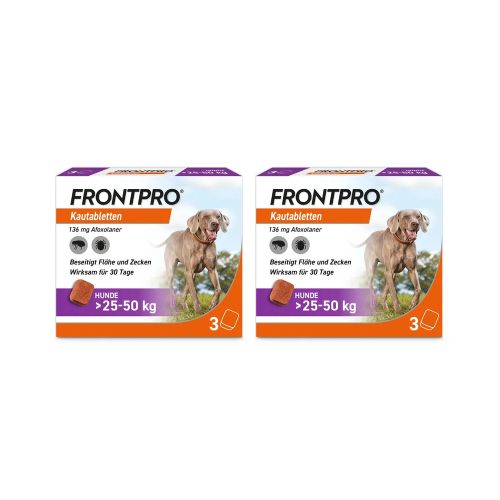 FRONTPRO 136 mg Kautabletten f.Hunde >25-50 kg (2x3 St)