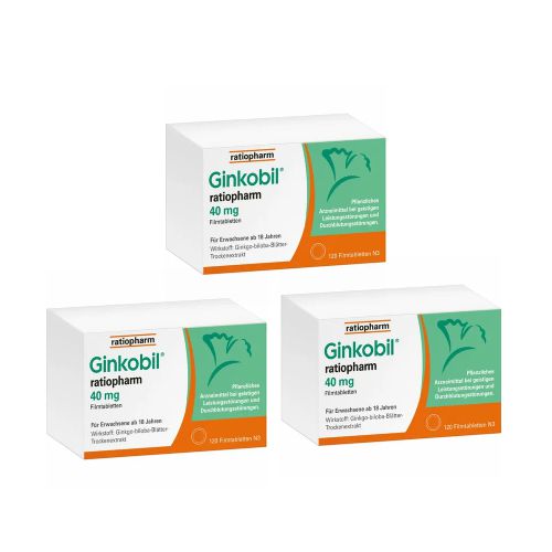 GINKOBIL-ratiopharm 40 mg Filmtabletten (3x120 St)