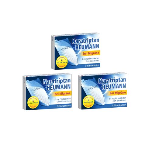 NARATRIPTAN Heumann bei Migräne 2,5 mg (3x 2St)