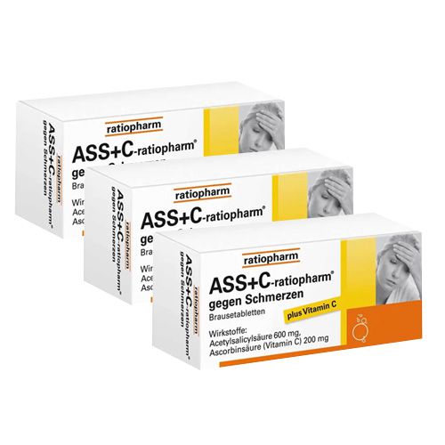 ASS + C-ratiopharm gegen Schmerzen Brausetabletten (3x 20St)