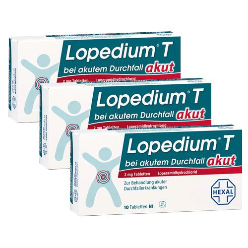 LOPEDIUM T akut bei akutem Durchfall Tabletten (3x 10St)