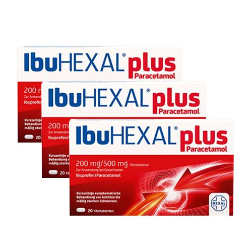 IBUHEXAL plus Paracetamol 200 mg/500 mg Filmtabl. (3x 20St)