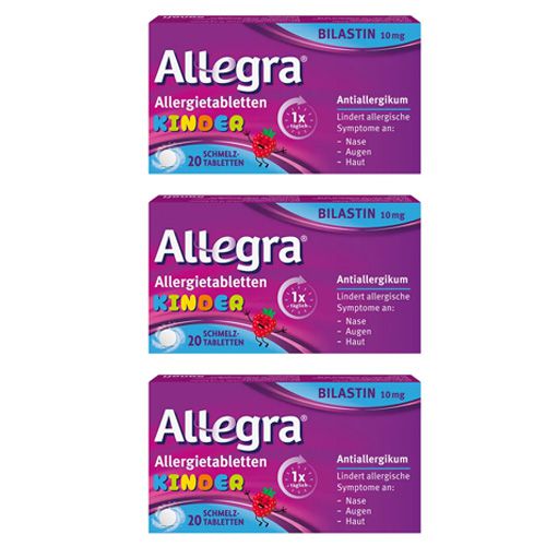 ALLEGRA Allergietabletten Kinder 10 mg Schmelztab. (3x 20St)