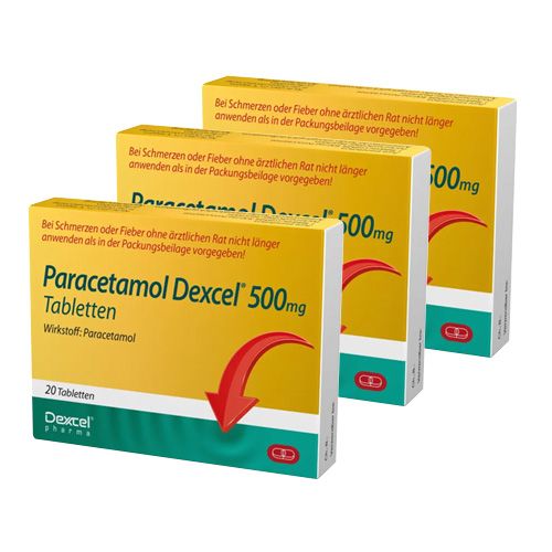 PARACETAMOL Dexcel 500 mg Tabletten (3x20 St)