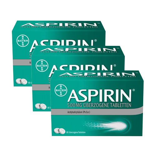 ASPIRIN 500 mg überzogene Tabletten (3x80 St)