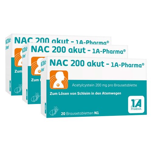 NAC 200 akut-1A Pharma Brausetabletten (3x 20St)