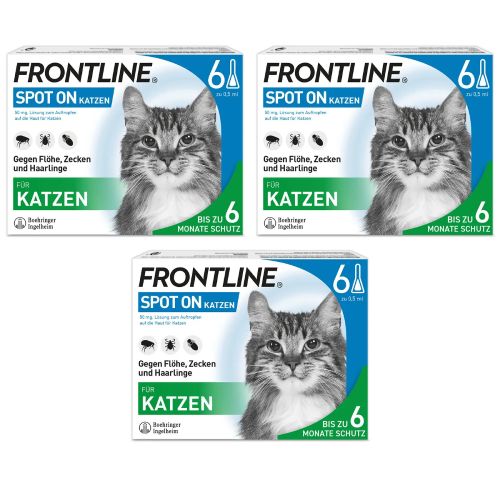 FRONTLINE® SPOT ON Katze gegen Zecken und Flöhe (3x 6St)