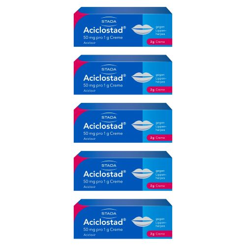 ACICLOSTAD Creme gegen Lippenherpes (5x 2g)