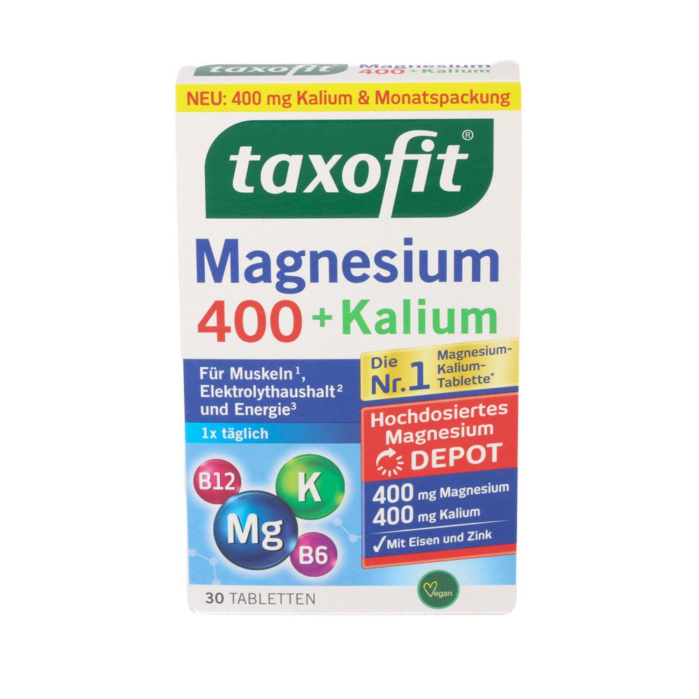 TAXOFIT Magnesium 400+Kalium Depot Tabletten