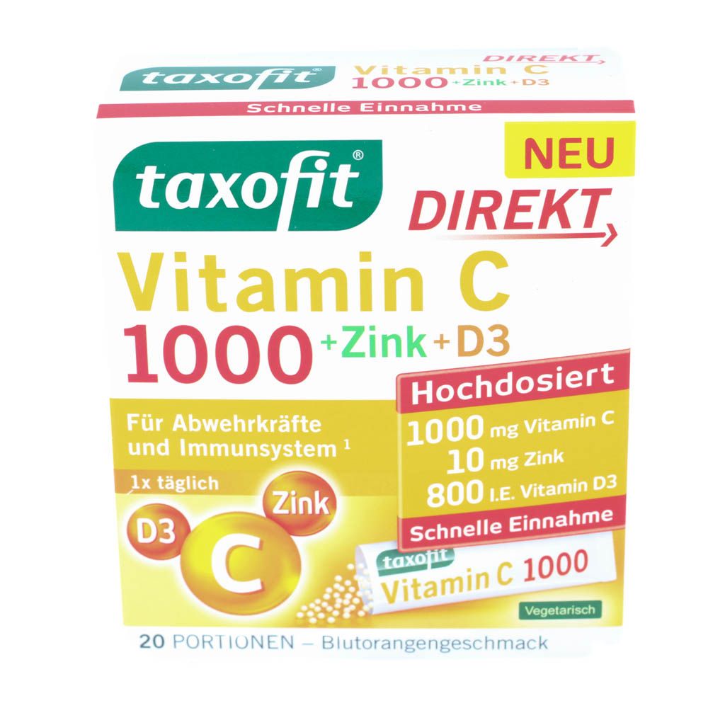 TAXOFIT Vitamin C 1000+Zink+D3 Direkt Granulat