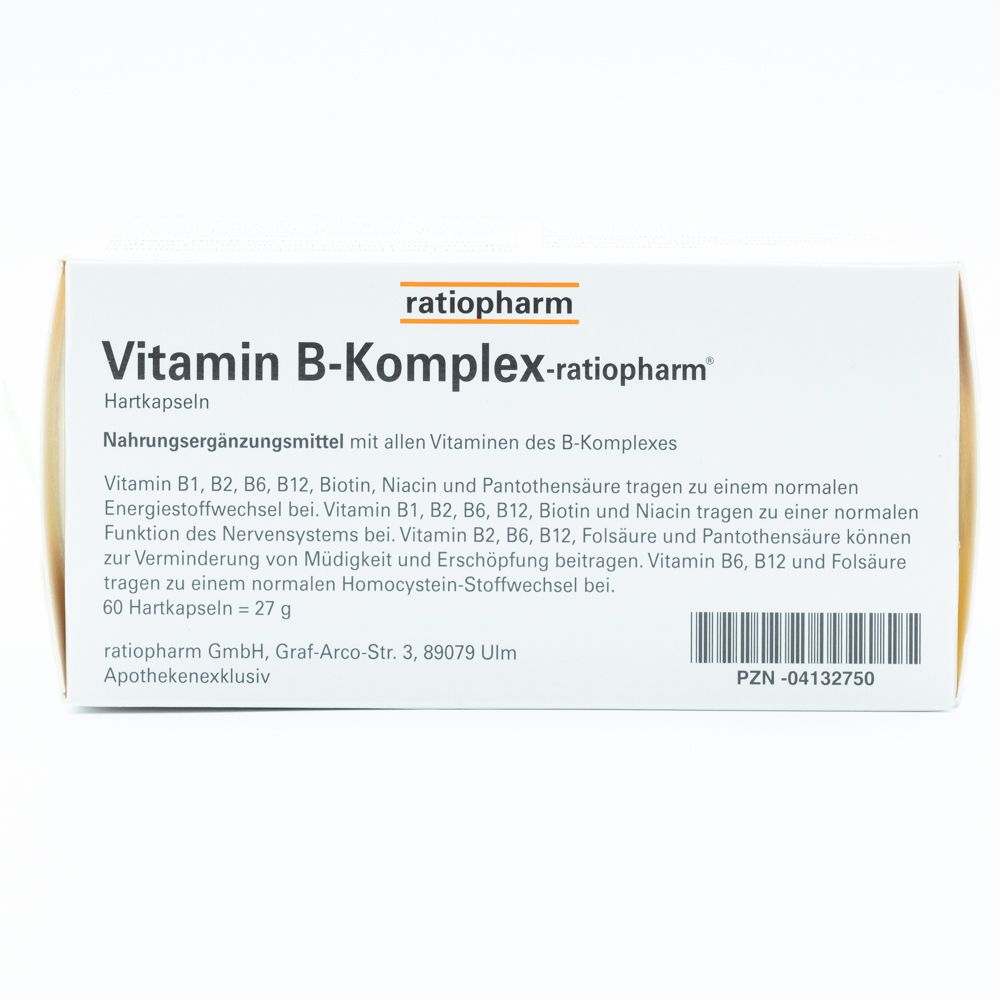 VITAMIN B-KOMPLEX-ratiopharm Kapseln 60 St - B Vitamine - Vitamine Und ...